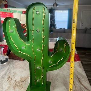 The Spring Shop Green Cactus LED Decor